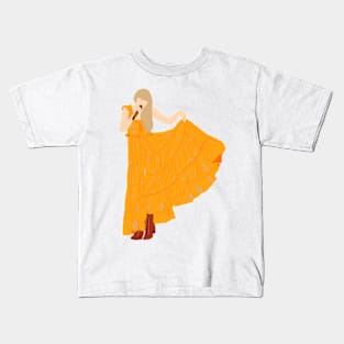 Eras Evermore Orange Dress Kids T-Shirt